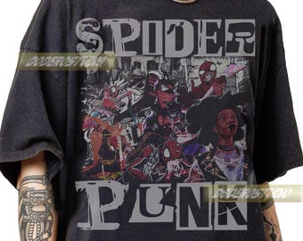 Limited Spider Punk Vintage Shirt, Retro Spider Punk Gift for Woman and Man, Retro Spider Punk Sweatshirt, Spider Punk 90s Bootleg T-Shirt