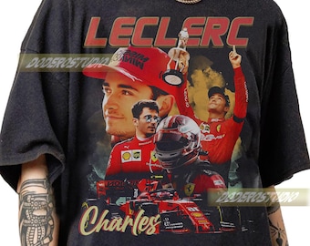 Limited Charles Leclerc Vintage Shirt, Charles Leclerc Gifts for Woman and Man, Retro Racing F1 Gifts, Charles Leclerc 90s Bootleg Shirt