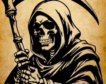 Grim Reaper SVG | Gothic Halloween Cut File for Cricut, Silhouette