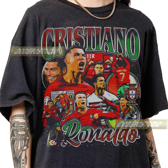 Limited C Ronaldo Vintage Shirt, CR7 Portugal Soccer Gifts for Woman and Man, Retro Christiano CR7 Merch Gift, Ronaldo 90s Bootleg T-Shirt