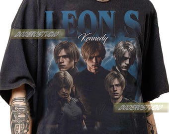 Limited Leon S Kennedy Vintage Shirt, Leon Kennedy Gifts for Woman and Man, Resident Evil Game Gifts Tee, Leon Kennedy 90s Bootleg T-Shirt