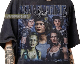 Limited Jill Valentine Vintage Shirt, Jill Valentine Gift for Woman and Man, Jill Valentine Resident Evil Gift, Jill Valentine Bootleg Shirt