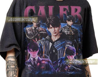 Limited Caleb Vintage Shirt, Love and Deepspace Graphic Merch Tee, Love and Deepspace Game Gift, Caleb Love and Deepspace 90s Bootleg Shirt