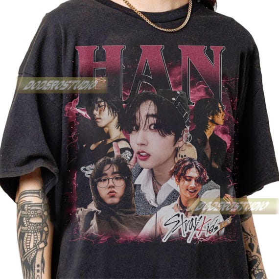 Limited Han Stray Kids Vintage Shirt, Retro Straykids Kpop Music Gift, Han StrayKids Graphic T-Shirt, Han Stray Kids 90s Bootleg Shirt