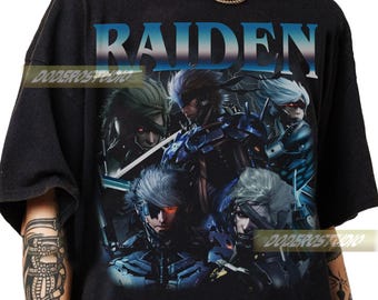Limitiertes Raiden Metal G Rising Revengeance Japanisches Gaming Vintage Shirt, Raiden Geschenke für Frau und Mann, lustiges Spiel Raiden 90er Jahre Bootleg Shirt