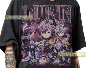 Limited Durin Genshin Vintage Shirt, Retro Videogame Husbando Genshin Impact Tee Gift, Funny Game Gifts Tee, Durin 90s Bootleg T-Shirt