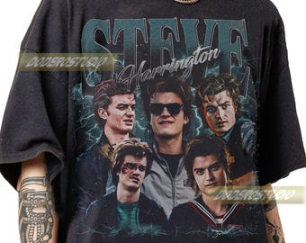 Limited Steve Harrington Vintage Shirt, Steve Harrington Gift for Woman and Man, Steve Harrington Shirt, Steve Harrington 90s Bootleg Shirt