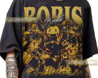 Limited Brute Boris Vintage Shirt, Brute Boris Gift for Woman and Man, Bendy and the Ink Machine Graphic Tee, Brute Boris 90s Bootleg Shirt