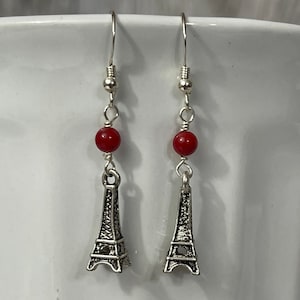 Eiffel Tower Sterling Silver Ear Wires