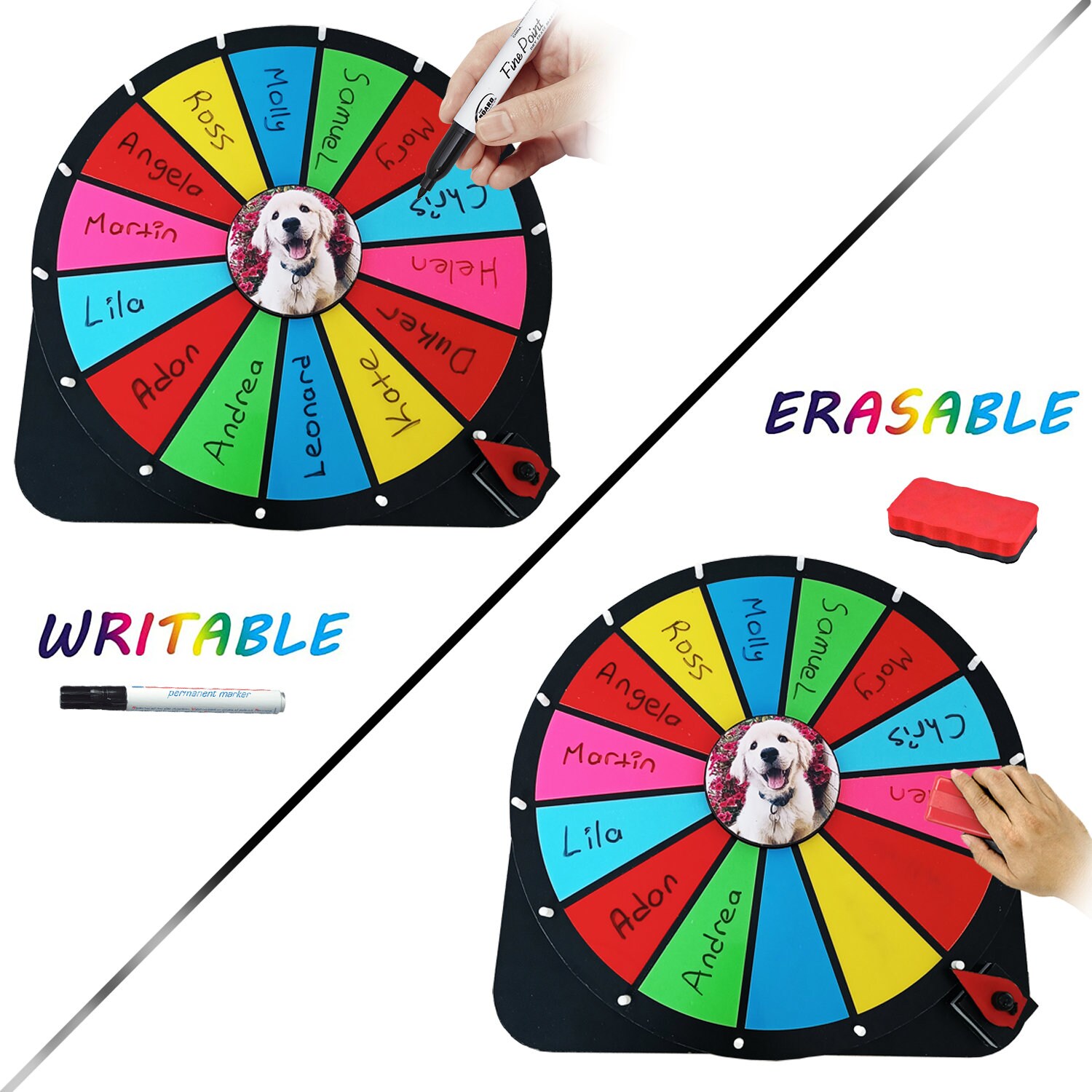 Prize Wheel Wheel of Fortune Spinning Wheel Dry Erase Spin Etsy