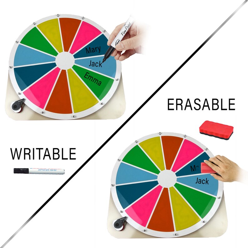 Prize Wheel Wheel of Fortune Spinning Wheel Dry Erase Spin Etsy