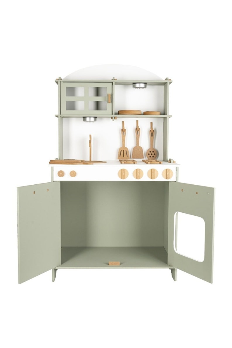 Montessori Wooden Play Kitchen Pretend Play Toddler Etsy