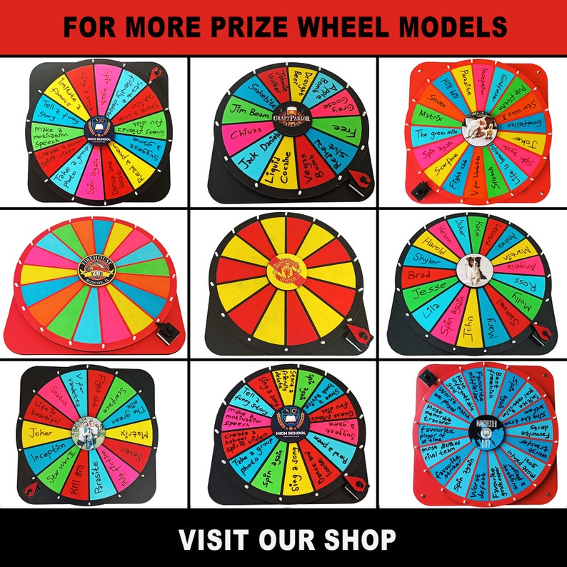 Prize Wheel Wheel of Fortune Spinning Wheel Dry Erase Spin Etsy