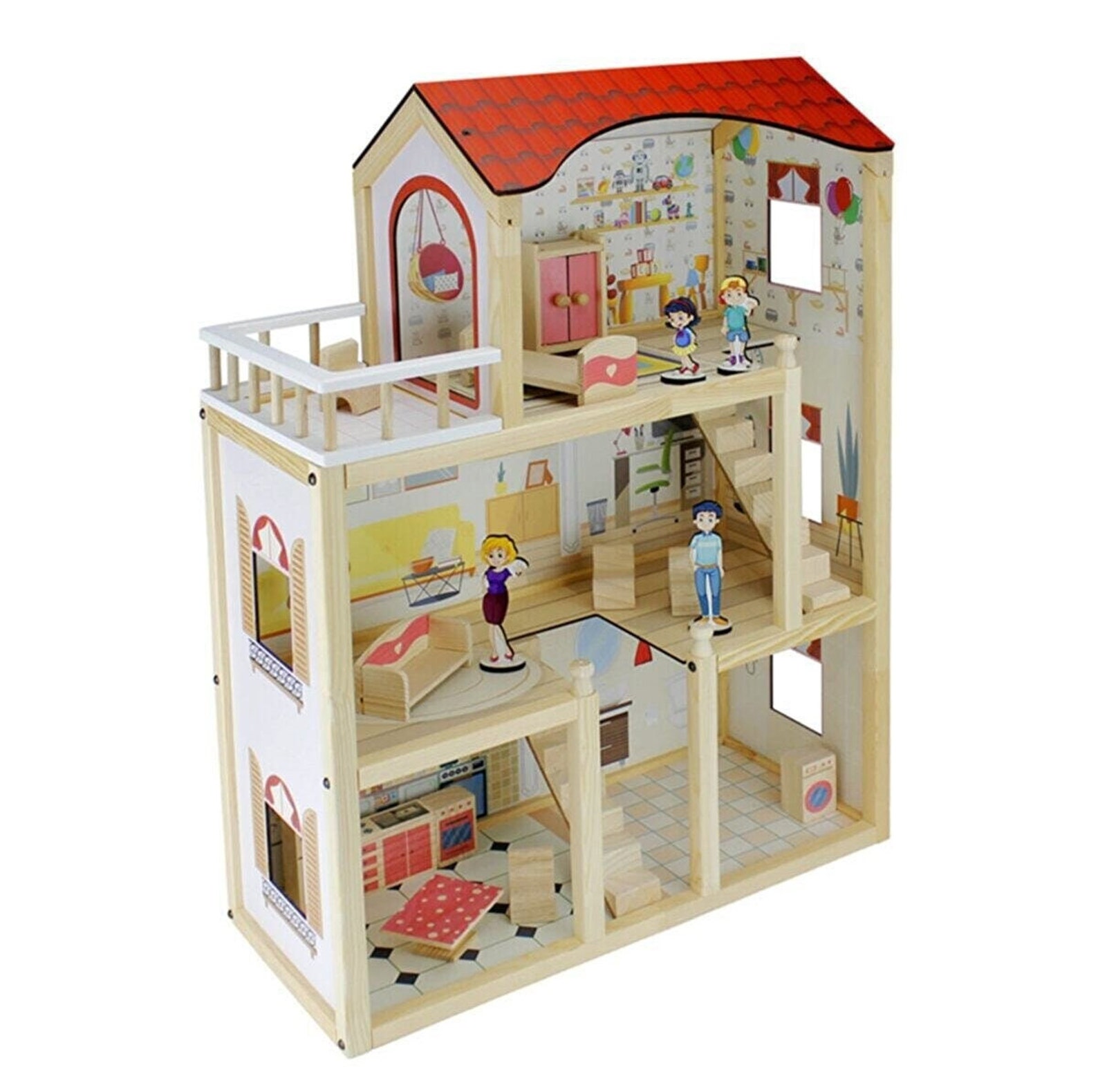 Diy Dollhouse Kit Large Size Doll House Toddler Activities Etsy