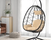 Egg Chair with Stand Outdoor Swing Patio Wicker Rattan furniture