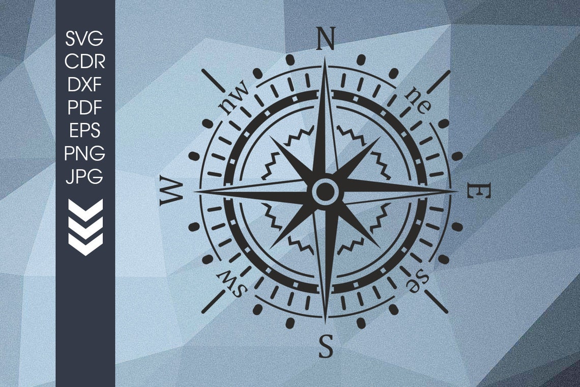 Compass SVG, PDF, EPS, Svg Files for Cricut,cuttable Cricut Digital Files Download Svg Dxf Eps