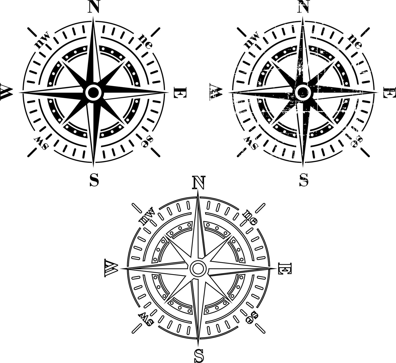 Compass SVG PDF EPS Svg Files for Cricutcuttable Cricut - Etsy Canada