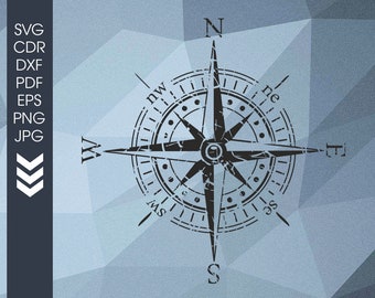 Compass SVG Cut Files: Cricut, Silhouette, and More (Digital Download)