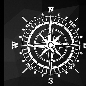 Compass vinyl decal, Compass vinyl sticker