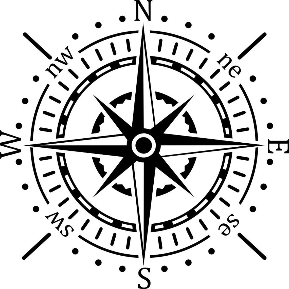 Compass SVG, PDF, EPS, Svg Files for Cricut,cuttable Cricut Digital Files Download Svg Dxf Eps