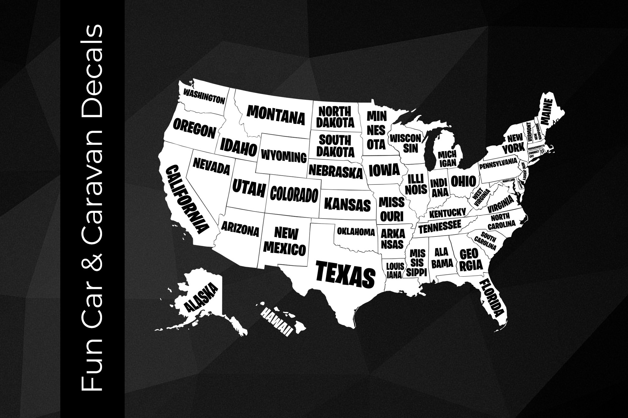 Window Stickers By State USA States Map Vinyl Decal: Car, Window, Laptop Sticker - Etsy