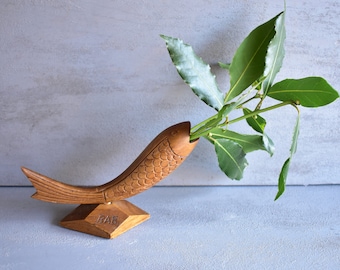 wooden fish, fish, retro wooden fish, fish as a souvenir, vintage wooden fish,holder in the shape of a fish