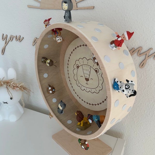 Höhenverstellbares Tonie Regal, Riesenrad, Tonie Rad drehbar höhenverstellbar, Tonieregal aus Holz personalisiert, Tonie, Aufbewahrung