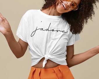 J'adore T-shirt, French Saying Tee, Cotton Top