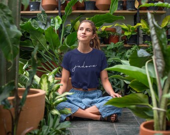 J'adore T-shirt, French Saying, Combed Cotton Tee