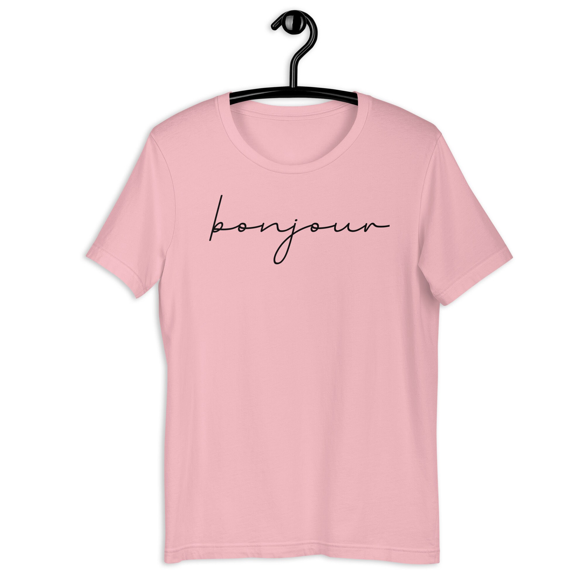 Bonjour Tshirt, Hello Tshirt, Tshirt, Tshirt With Words