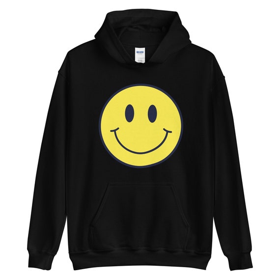 Smiley Face Graphic Hoodie, Trendy Oversized Sweatshirt - Etsy