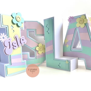 Custom 3D Letters, Personalized 3D Letters, 3D Letters Room Decor, 3D Letters Office Decor, 3D Card Stock Letters Party Decor