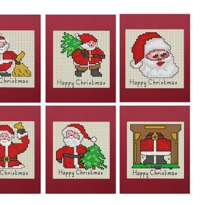 Kreuzstich Weihnachtskarte Set - 6 Weihnachtskarten