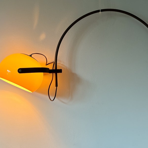 Dijkstra Mushroom wall lamp - excellent condition - Space Age - arc lamp - 70s - Mid Century - Dutch design