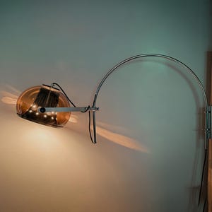 Dijkstra Mushroom wall lamp / arc lamp - Dutch design - Space Age - Mid Century - Globe