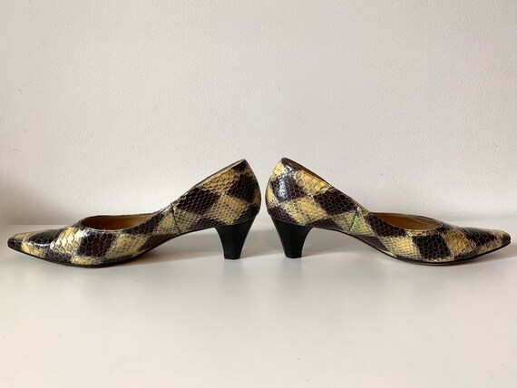 rijstwijn Beoefend Goot Peter Kaiser Pumps Leather Snake Print Size 4 EU 37 - Etsy