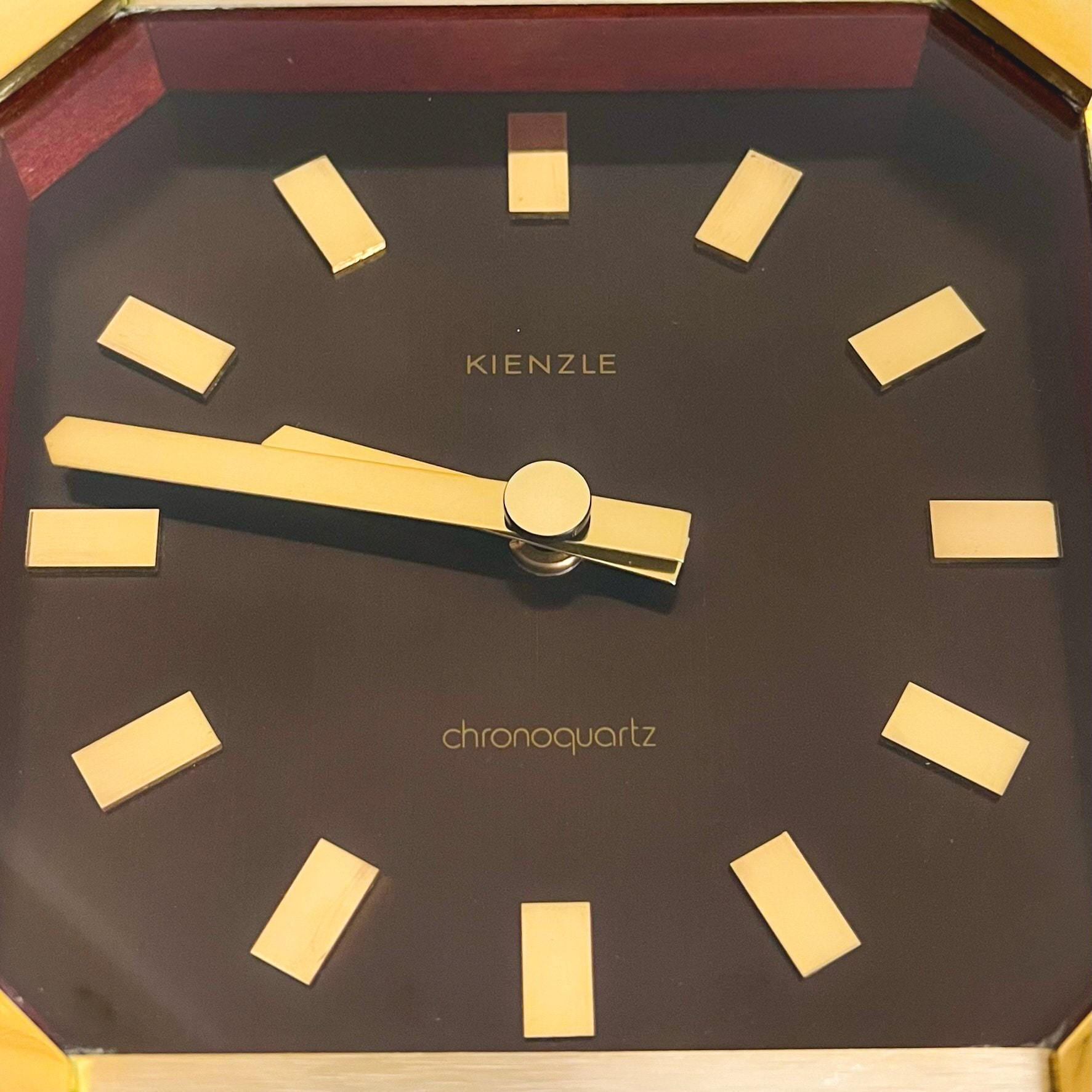 Collectors Item - KIENZLE Chronoquartz Wall Clock - Wood (teak
