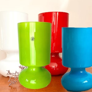 Vintage IKEA Lykta mushroom table lamp - bedside lamp, several colors, hand made glass