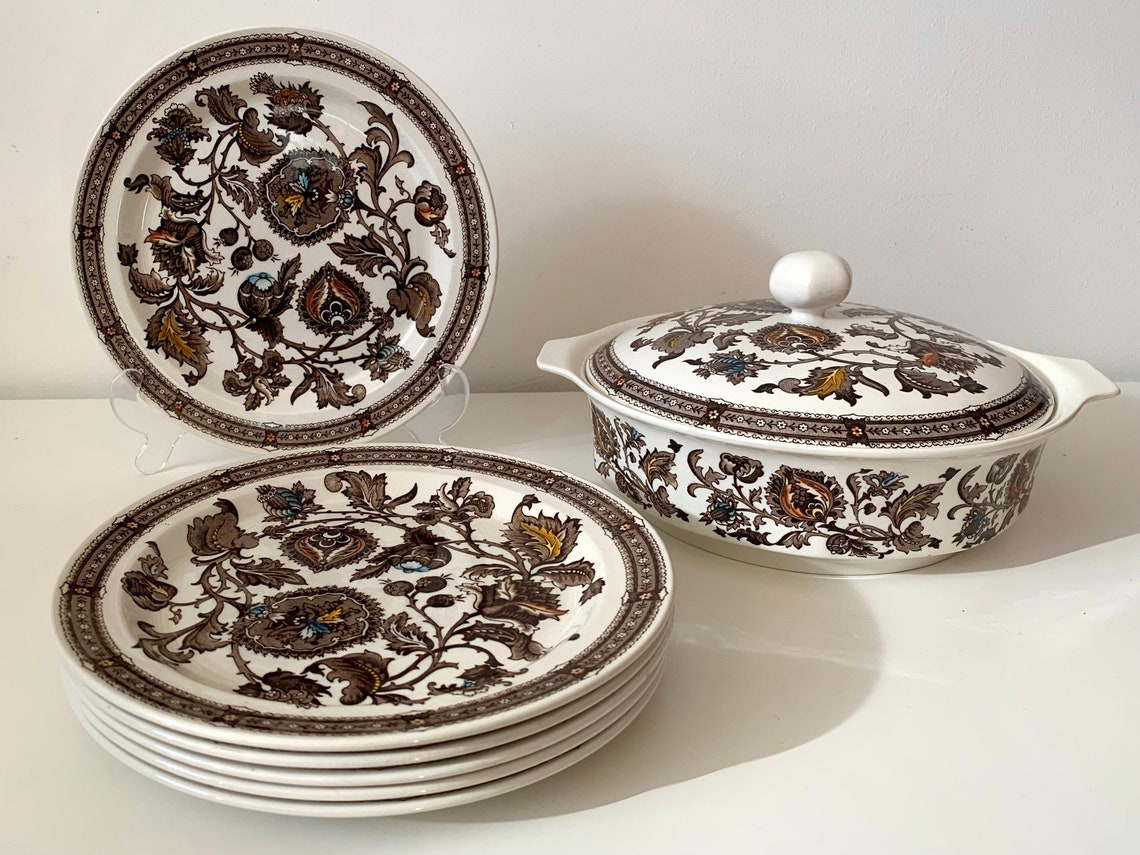 Vintage RIDGWAY Ironstone 'JACOBEAN' Deck Shell Etsy