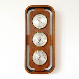 Vintage Mid-Century Wall Weather Station | Scandinavian Modern, Mid-20th century