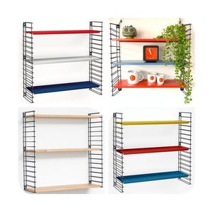 Original vintage Tomado Holland wall racks, make your own combo, Dutch design by Adriaan Dekker