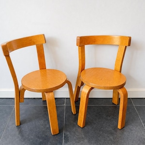 Vintage Kids Chair Alvar Aalto - Model 68 - plywood, birch - 1930s design - Artek - Scandinavian design