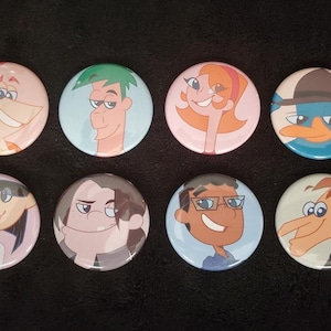 Phineas and Ferb 1.5 Inch Buttons