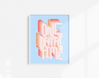 One Day at a Time Print | Print | Colorful | Illustration | Wall Art | Home Decor | Print | Gift