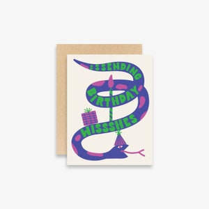 Envoyer une carte de voeux d'anniversaire | carte d'anniversaire | de voeux | Coloré | Typographie | Carte d'anniversaire serpent