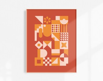 Geometric Print | Print | Abstract | Colorful | Pattern | Illustration | Bold | Wall Art | Home Decor | Gift
