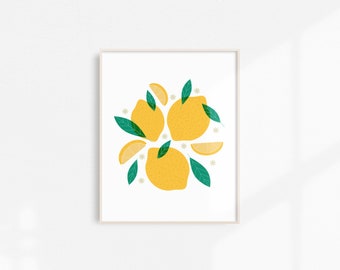 Lemon Print | Print | Fruit Collection | Colorful | Illustration | Wall Art | Home Decor | Print | Gift