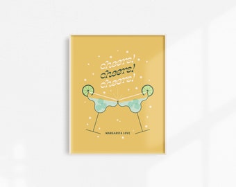 Margarita Print | Cheers! | Cocktail Collection | Colorful | Illustration | Wall Art | Home Decor | Print | Gift