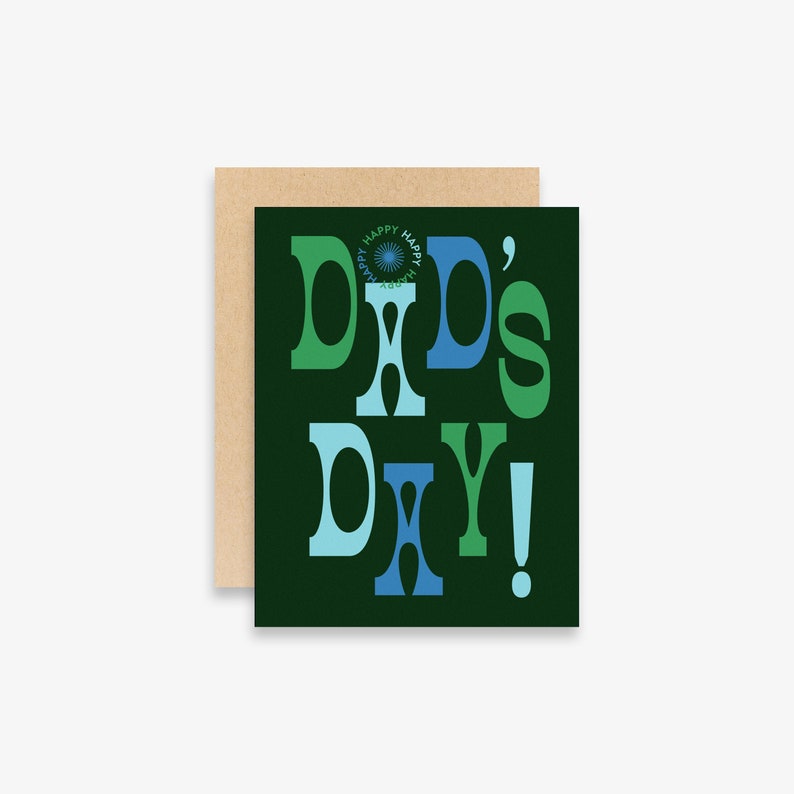 Happy Dads Day Greeting Card Father's Day Card Card image 1