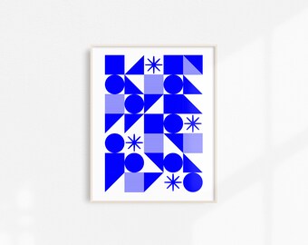 Geometric Shapes Print | Pattern | Illustration | Bold | Wall Art | Home Decor | Print | Gift